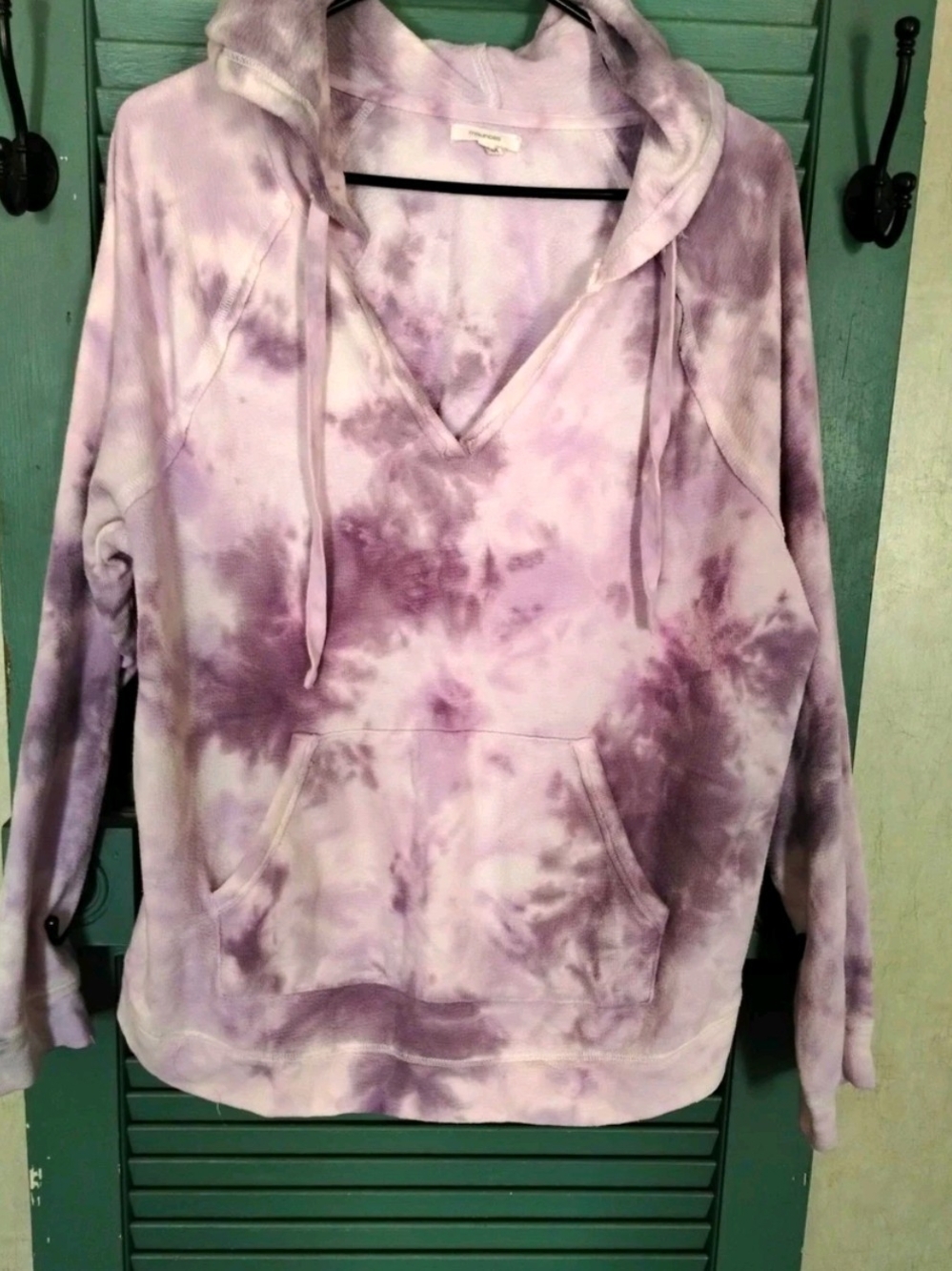 Maurices Lavender Tie-Dye V-Neck Hoodie